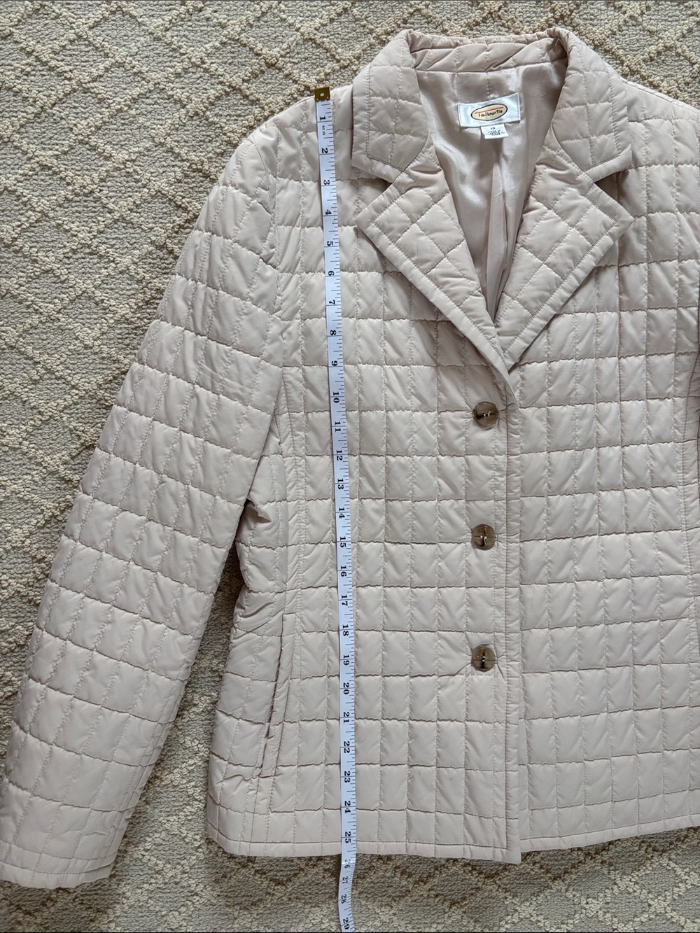 Talbots Quilted Button-Front Puffer Jacket - Picture 5 of 14